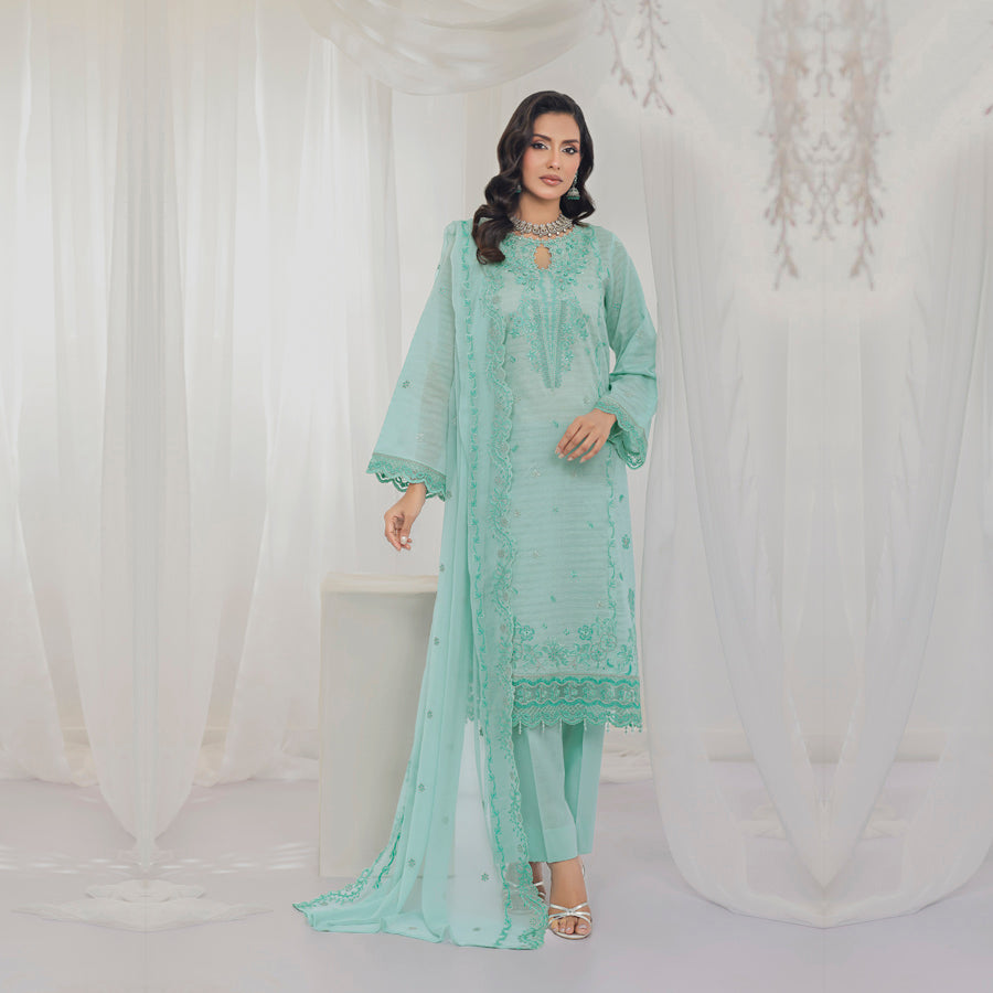 Mint Bliss Embroidered 3-Piece Suit
